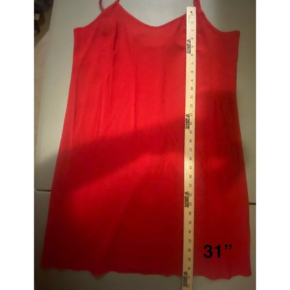 Nanette Lepore Shirt Dress Womens 14 Red Long Sleeve Collared Button Front 2 Pc - Picture 11 of 16